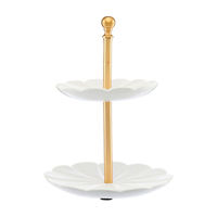 Decorative Scalloped 2-Tier Tray