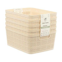 Clean Mama 5-piece Wheat Straw Storage Basket Set,