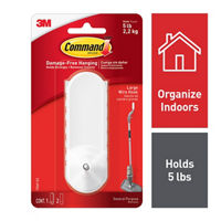 Command Large Wire Hook, 1 Hook, 2 Strips