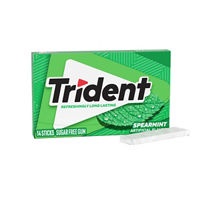 Trident Sugar Free Chewing Gum Sticks Spearmint 14