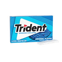 Trident Sugar Free Chewing Gum Sticks with Xylitol, Original Flavor, 14ct Single Pack