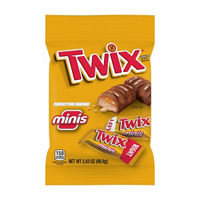 Twix Minis Caramel Chocolate Cookie Candy Bars, 2.43