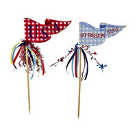 Patriotic Fabric Pennant Stake, 12 in