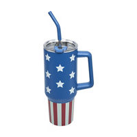 Double-Wall Stainless Steel Tumbler, Assorted, 40 oz