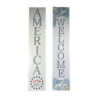 Floral "WELCOME" Leaner Sign, Assorted