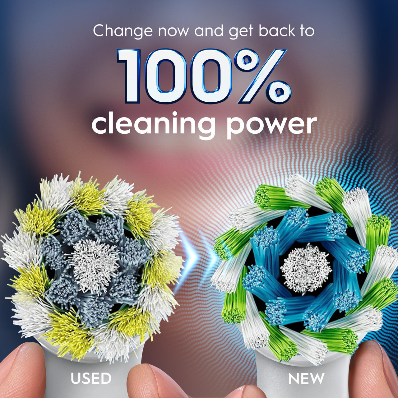 Oral-B Precision Clean X-Filament Electric Toothbrush Replacement Brush Heads for Advanced Plaque Removal, Compatible with Oral-B Pro, Genius, Smart & Vitality Series, 2 Count