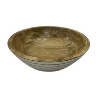 White-Wash Wooden Bowl