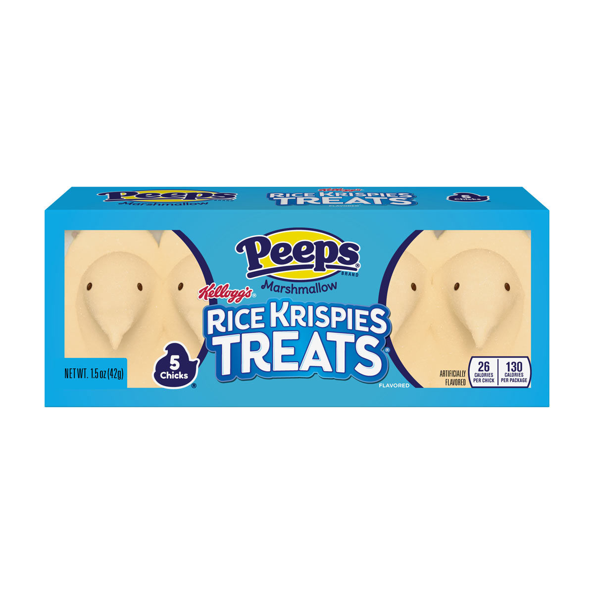 Peeps Marshmallow Rice Krispies Treats Chicks, 1.5 oz, 5 ct