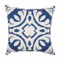 Printed Medallion Pillow, Blue