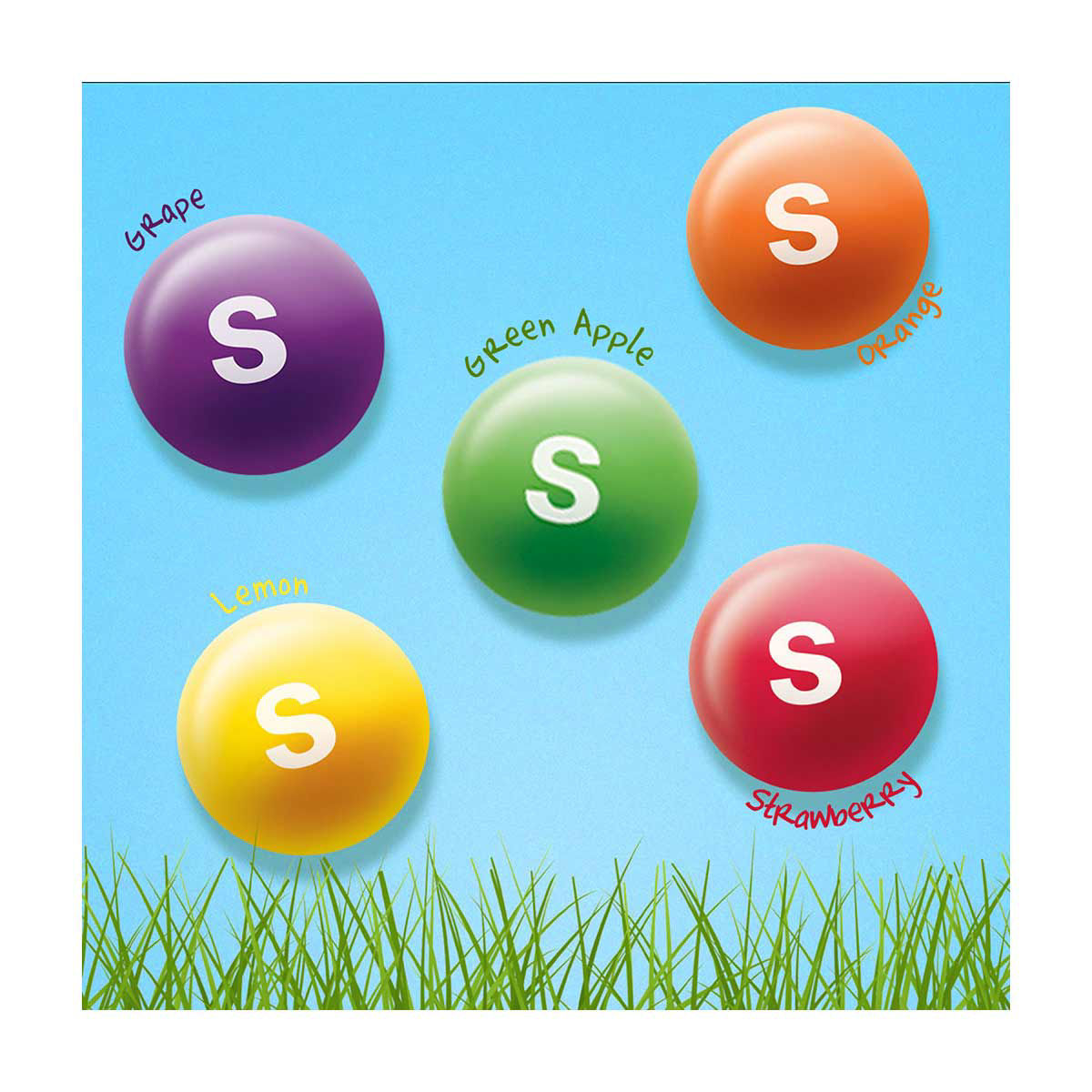 SKITTLES Original Chewy Easter Candy Bunny Cane Easter Basket Stuffers, 2.6 oz