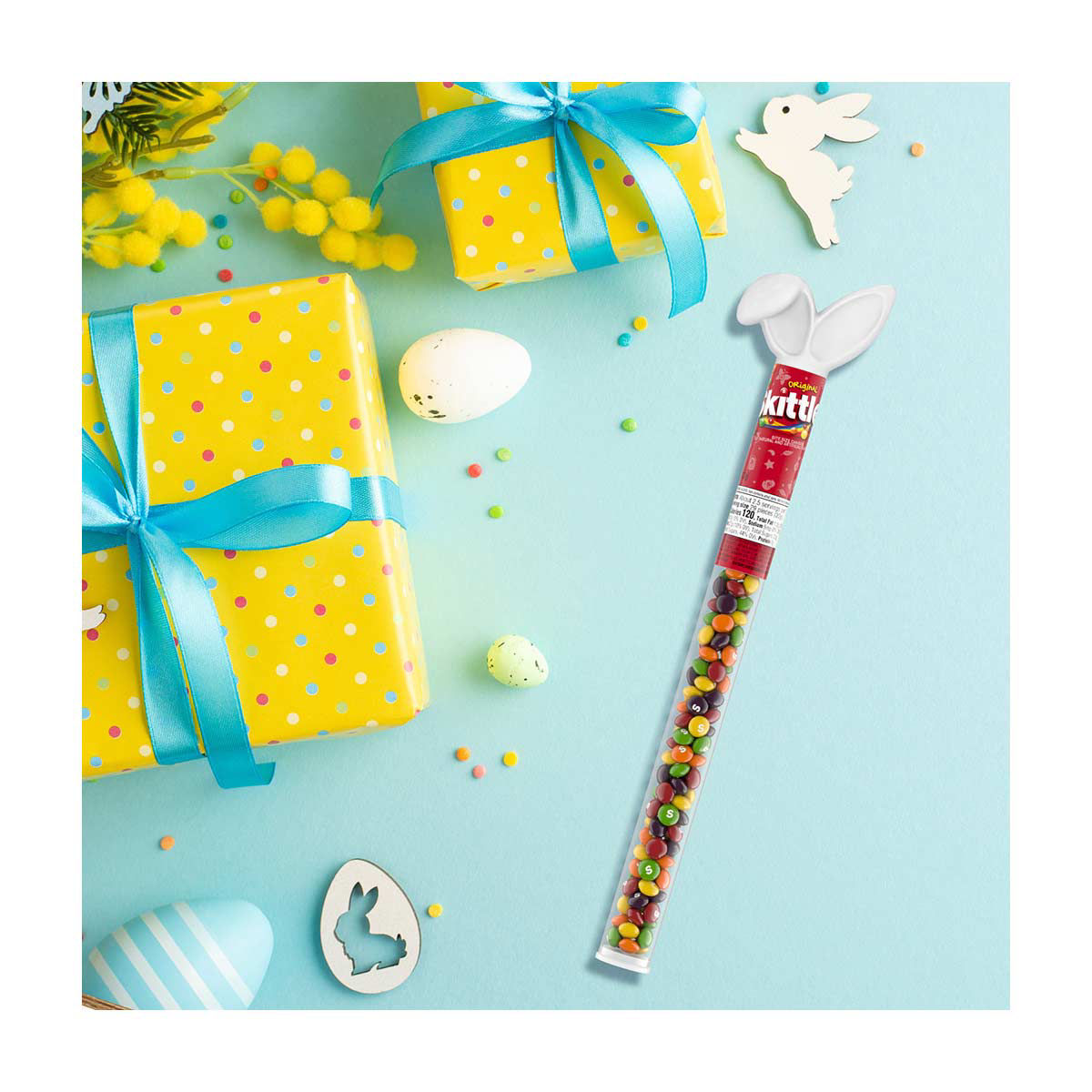 SKITTLES Original Chewy Easter Candy Bunny Cane Easter Basket Stuffers, 2.6 oz