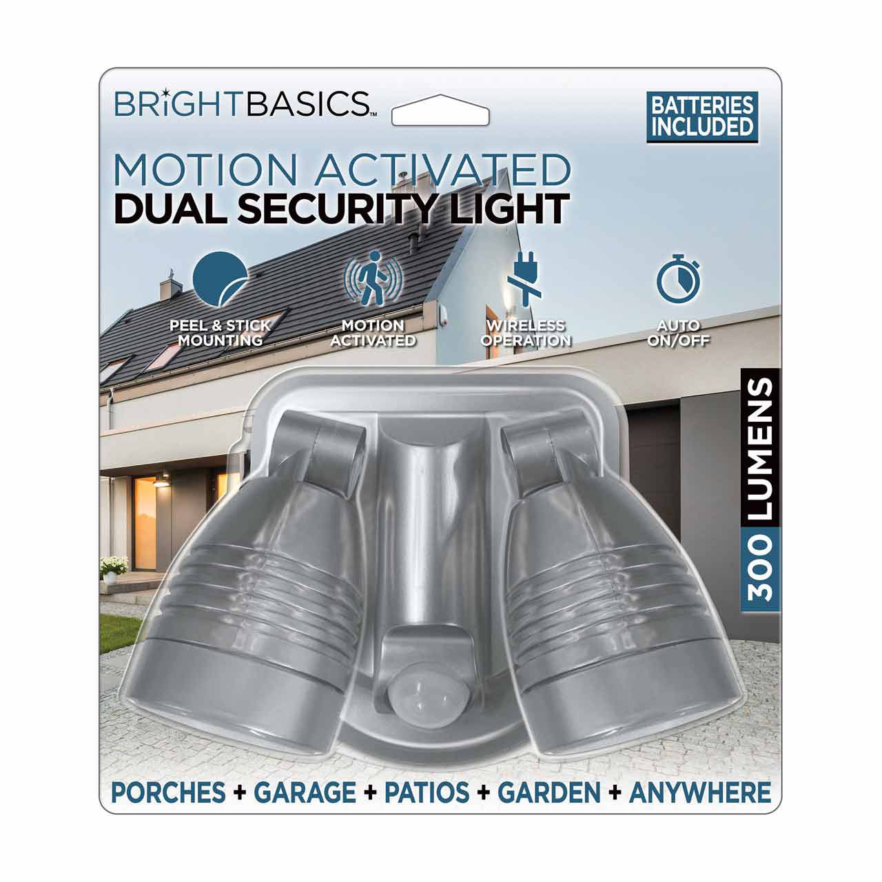 Bright Basics Motion-Activated Dual Light