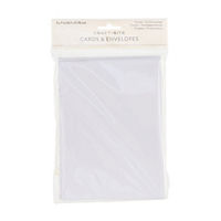 Craft-Rite White Cards & Envelopes, 5x7 in, 12 ct