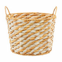 Water Hyacinth Wastebasket, 10 in
