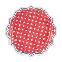 Classic Americana Shaped Edge Plates, 8.25 in, 8 ct