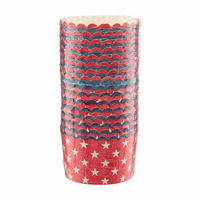 Classic Americana Scalloped Paper Treat Cups, 16 pk