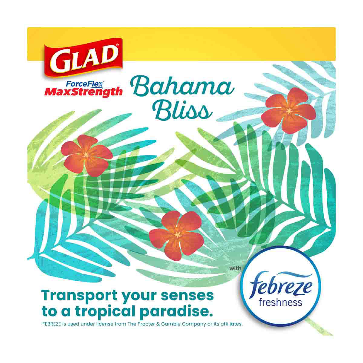 Glad ForceFlex MaxStrength Scented Tall Kitchen Trash Bags, 13 Gallon, 20 Bags