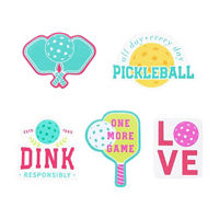 Pickleball Themed Vinyl Stickers, 5 ct