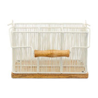 4-Section Wire & Wood Kitchen Caddy