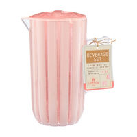 Plastic Beverage Set, Pink, 5 Piece