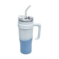 White And Blue Ombre Tumbler, 40 oz