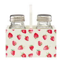 Clear Glass Salt & Pepper Shakers in White