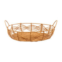 Woven Rattan Tray with Handles, 13 in