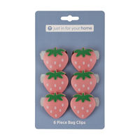 Strawberry Bag Clips Set, 6 ct