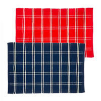 Checked Throw Rug, 24 in x 36 in, Red or Blue