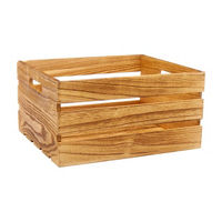 Wooden Slatted Storage Crate, 13 in