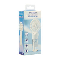 Bytech Nano Mist Rechargeable Fan, 4-Speed, White
