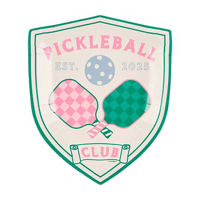 Pickleball Club Shield-Shaped Paper Plates, 8 ct