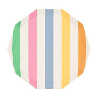 Summer Stripe Dinner Plates, 9.25 in, 8 ct