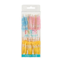Unique Party Drink Umbrellas, Assorted Colors, 25 ct