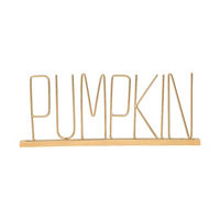'Pumpkin' Word Sign, Gold 