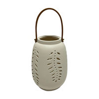 Ceramic Metal Lantern, 8 in, Assorted