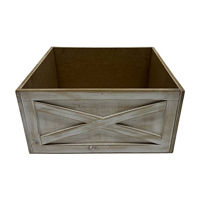 White Wood Crate,  13 in