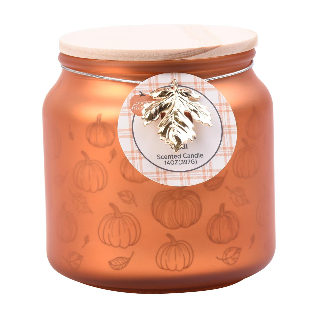 Perfect Harvest Pumpkin Chai Scented Glass Candle, 14 oz