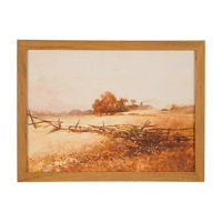 Watercolor Farm Painting, 16 in x 12 in