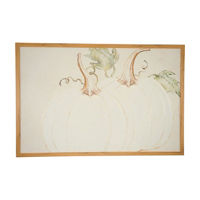 Fall White Pumpkins Framed Art, 36x24 in