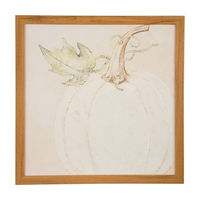 Fall White Pumpkins Framed Art, 16x16 in