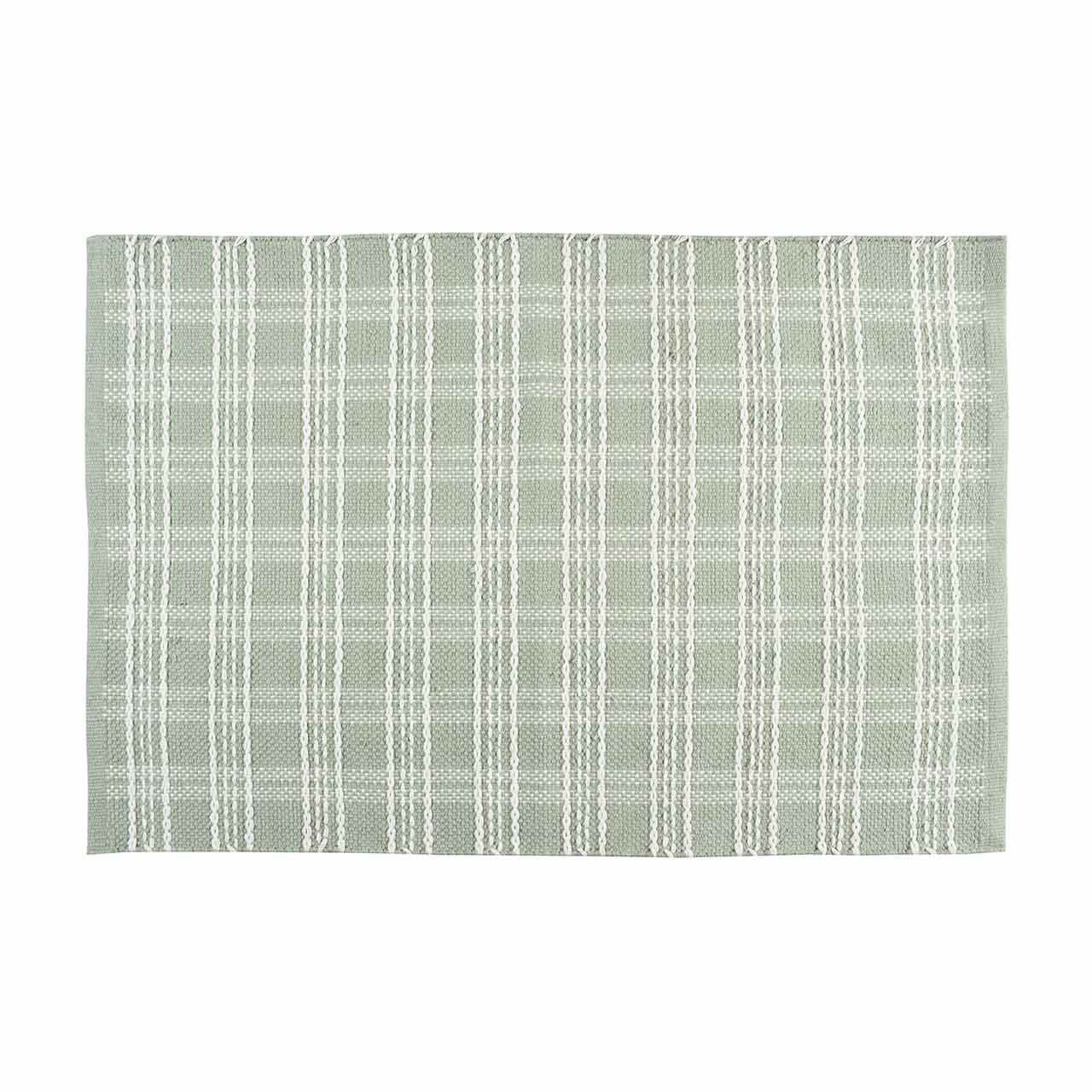 Woven Scatter Rug with Plaid Pattern, 24 in x 36 in, Assorted