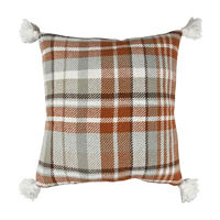 Woven Pillow Plaid Pattern, 18 in x 18 in, Assorted