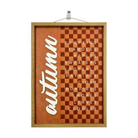 'Autumn' Wooden Framed Sign, 19 in