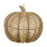 Paper Rope Pumpkin Hanging Wall Decor, 16 in