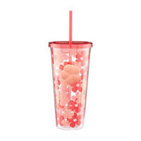 Pop Socket Flower Tumbler with Lid & Straw