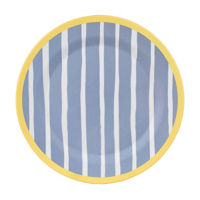 Blue Striped Dinner Plate, 10.95 in