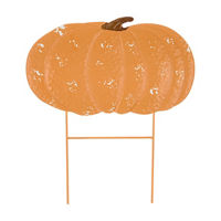 Pumpkin Mounted Sign, 15 in, Assorted