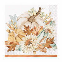 Family Thanksgiving Foil Stamped Lunch Napkins, 16 ct