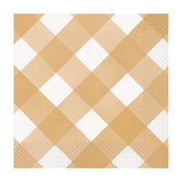 Family Thanksgiving Gingham Lunch Napkins, 16 ct